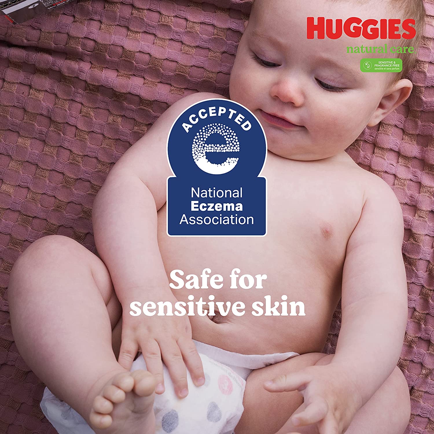 Sensitive Baby Wipes, Huggies Natural Care Baby Diaper Wipes, Unscented, Hypoallergenic, 99% Purified Water, 10 Flip-Top Packs (560 Wipes Total) - Image 3